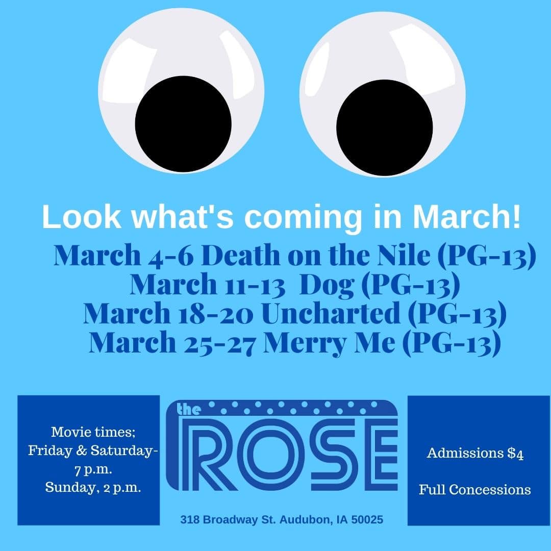 March Rose Theater 2022 Audubon County
